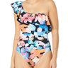 Profile by Gottex Color Rush Woman One Shoulder One Piece Black Multi size 6 Profile by Gottex