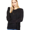 Madewell Women's Fawn Pointelle Pullover Sweater Heather Soot XS Madewell