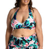 La Blanca Women's Halter Bikini Top, Aquamarine//Dip Into The Wild Size 16 La Blanca