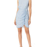 Sam Edelman Women's Sleeveless Ruffle Dress: Mini Dress, Soft Blue, 6 Sam Edelman