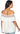 CeCe Off The Shoulder Ruffled Top with RIC Rac Trim New Ivory XS CeCe