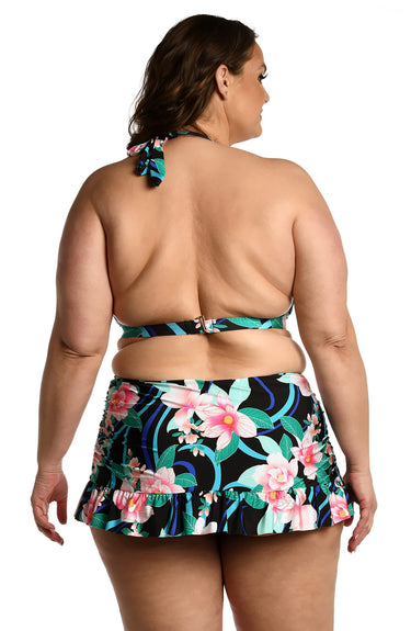 La Blanca Women's Halter Bikini Top, Aquamarine//Dip Into The Wild Size 16 La Blanca
