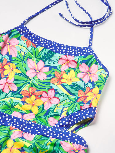 Hobie Girl'sCutout One Piece Swimsuit Multi Size 14 Hobie