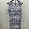Tart Collections Womans Dress Cold Shoulder Blue Geometric Print Size L Tart Collections