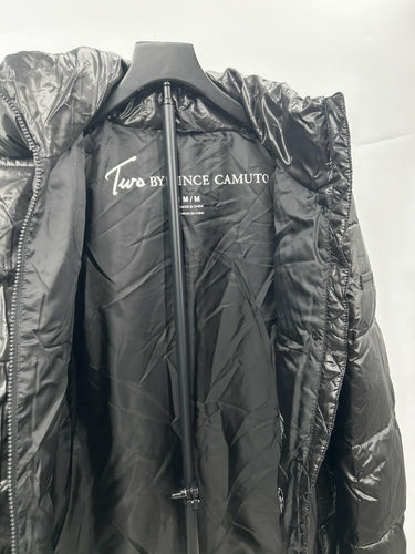 black Two by Vince Camuto hooded Woman’s puffer Black jacket Size M Vince Camuto