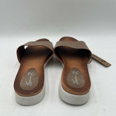 Seven7 Womens Pearl Faux Leather Casual Slide Sandals Metallic Size 10 M