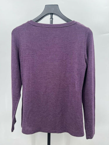 Miraclebody by Miraclesuit Shape & Firm Long Sleeve Top Purple Rib - Size M