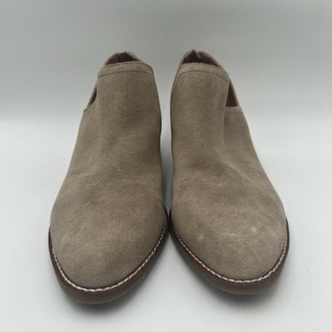 Women’s Lucky Brand Fitina Back Zip Taupe Suede bootie Size 10.5M Lucky Brand
