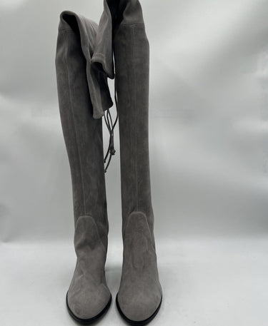 Women’s Stuart Weitzman Highland Over-The-Knee Boots Gray slate suede Size 9
