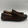 Men’s Saks Fifth Avenue Horsebit Skip On Brown Leather Loafers Size 11.5M Saks Fifth Avenue