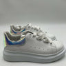 Women’s Alexander McQueen Oversized Sneakers in white iridescent heel Size 37 Alexander McQueen