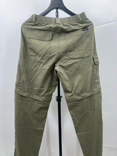 Columbia Convertible Cargo Pants Olive Green Zip Off Hiking Outdoor - Size 30x32