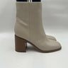 Women’s Marc Fisher Lysia Side Zip Off White Leather Bootie Size 10M Marc Fisher