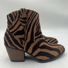 Sugar Tula Tiger Zebra Print Faux Suede Ankle Booties Womens 7.5 Sugar