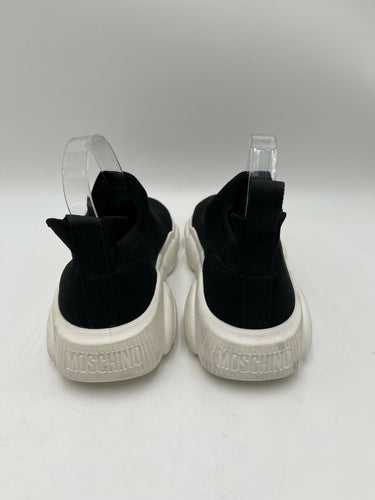 Women’s Moschino black knit slip-on sock sneakers Size 38