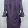 Alex Evenings Dress Aubergine Purple Bell Sleeve Beaded Ruffle Gown 8 Alex Evenings