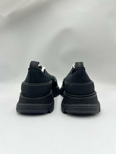 Alexander McQueen black canvas Tread Slick lace-up sneaker Size 43.5 Alexander McQueen