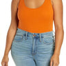 BP. Double Scoop Tank Bodysuit Rust Amber Size 1X BP.