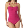Anne Cole Twist Front Strapless One-Piece Berry 6 Anne Cole