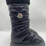 Women’s Moncler Gaia Pocket Puffer Snow Fleece Trim Black Boots Size 37 Moncler