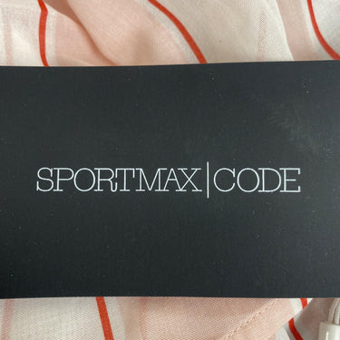 NWT Sportmax Code Womens Half Sleeve Stripe Blouse Pink Size 14 Sportmax