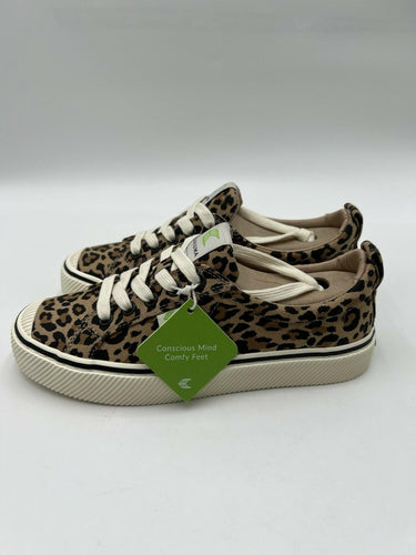 Cariuma OCA Low Leopard Print Canvas Sneakers Womens Size 6.5