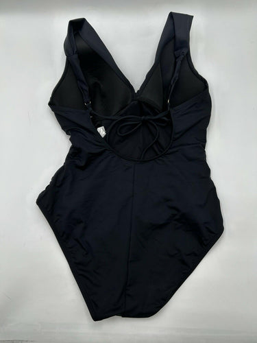 La Blanca Woman’s Island Goddess Twist Mio Black One-Piece Swimsuit Size 10 La Blanca