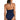 La Blanca Womens Rouched Front Halter Tankini Swimsuit Top Indigo Size 16 La Blanca