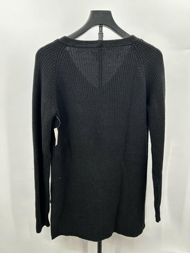 Goodthreads Woman’s black V-neck sweater Ribbed Knit Size S