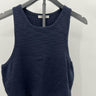 Madewell Navy Blue Ribbed Knit Cropped Tank Top Sweater Vest Sleeveless Size XL Madewell
