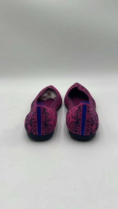 Rothy's The Point Women's Fuchsia Navy Snake Points Retired Size 8.5 Rothy’s