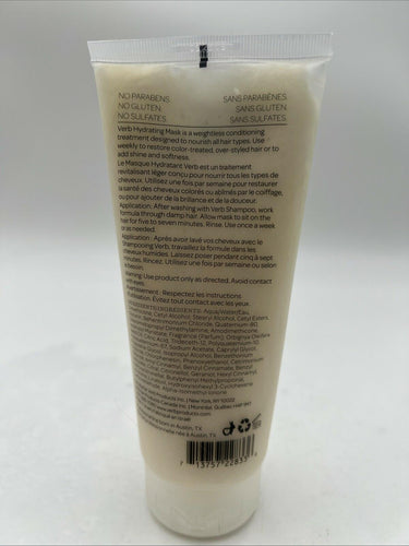 Verb Manage & Restore Hydrating Hair Mask Full Size  6.8 oz Verb