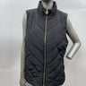 NWT Women’s Michael Kors Full Zip Vest Black Gold Size L Michael Kors