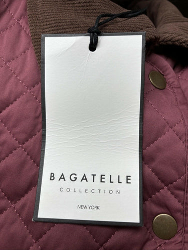 NWT Bagatelle Women’s Lightweight Quilted Snap Jacket Burgundy Size S