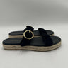 Women’s Stuart Weitzman black suede espadrille slide sandals Size 7.5B Stuart Weitzman