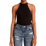 Madden Girl High Cut Mock Neck Bodysuit Madden Girl