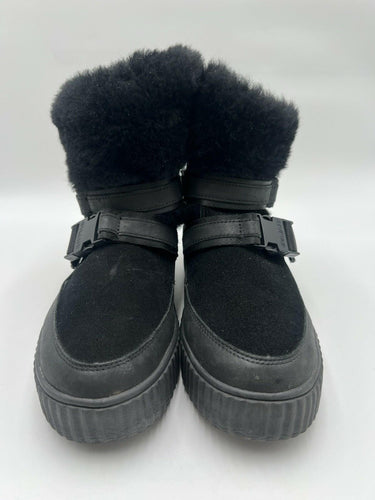 Pajar Canada Black Suede Faux Fur Buckle Winter Boots Womens Size 9-9.5