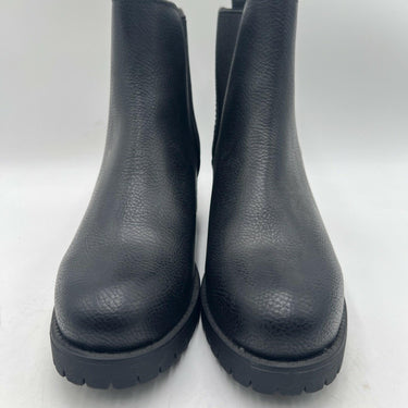 MIA Women's Jody Heeled Ankle Chelsea Bootie Black Round Toe Lug Sole Size 11W