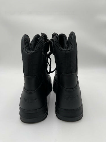 Men Rocky Cadet 8" side zip black tactical boot Size 10W