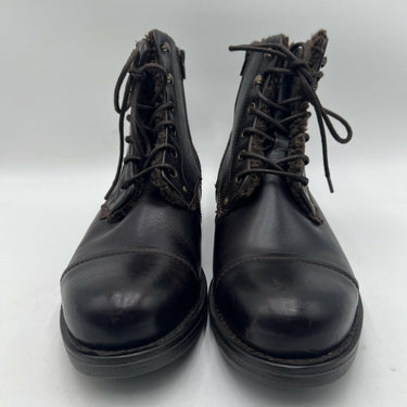 Pajar Faux Shearling Cap Toe Zip Boots Brown Size 43