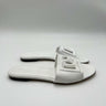 Dolce & Gabbana white leather Bianca mules embossed DG logo Size 36.5 Dolce&Gabbana