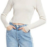 BP. Reagan Rib Crop Sweater in Ivory Size Small BP.