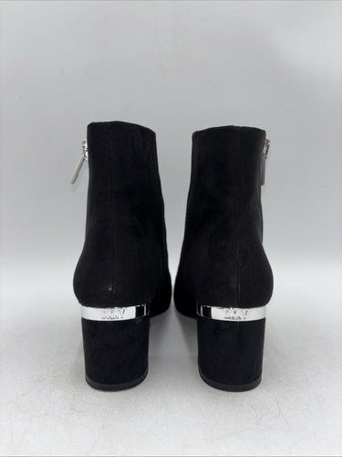 DKNY Booties Womens Cavale Black Ankle Zip Closure Stretch Boot Size 7