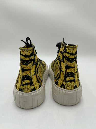 Men’s Versace Greca Barocco Canvas High Top Sneakers Size 41 Versace
