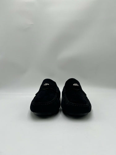 Men’s Versace Medusa driver loafers Black Suede Size 42 Versace
