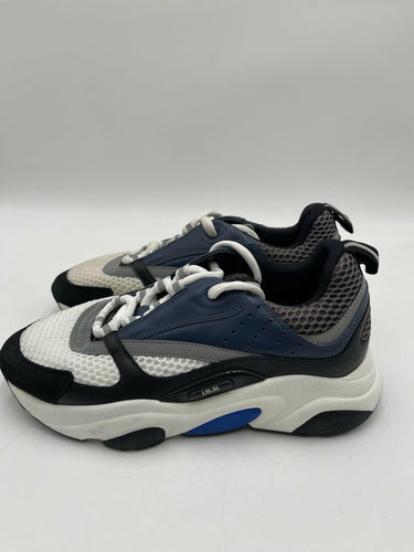 Men’s Dior B22 Lace Up sneaker in a blue, black, grey, and white Size 39 Dior