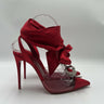 Christian Louboutin Astrinodo Du Desert 100mm red satin / PVC pump Heels Size 36 Christian Louboutin