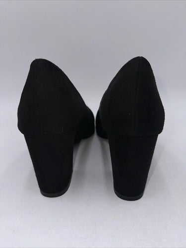Bellini Womens Vinny Black Faux Suede Slip-On Pumps Shoes Size 9 M Bellini
