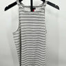 Vince Camuto Woman’s Black/white Stripped Top Rib Knit Size L Vince Camuto