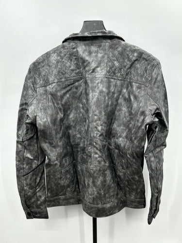Charcoal Gray Cody James Men's Backwoods 2.0 Leather Zip Jacket Size S